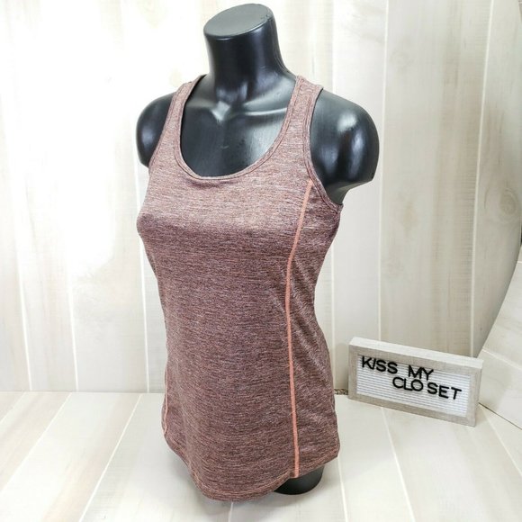 Columbia Women's Tank Top Small Orange Space dye Moisture Wick Reflective - Picture 2 of 5